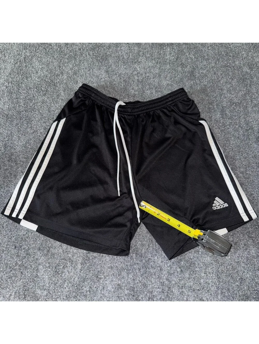 Adidas Black Athletic Soccer Shorts Mens MD Vtg y2k 90s Rare